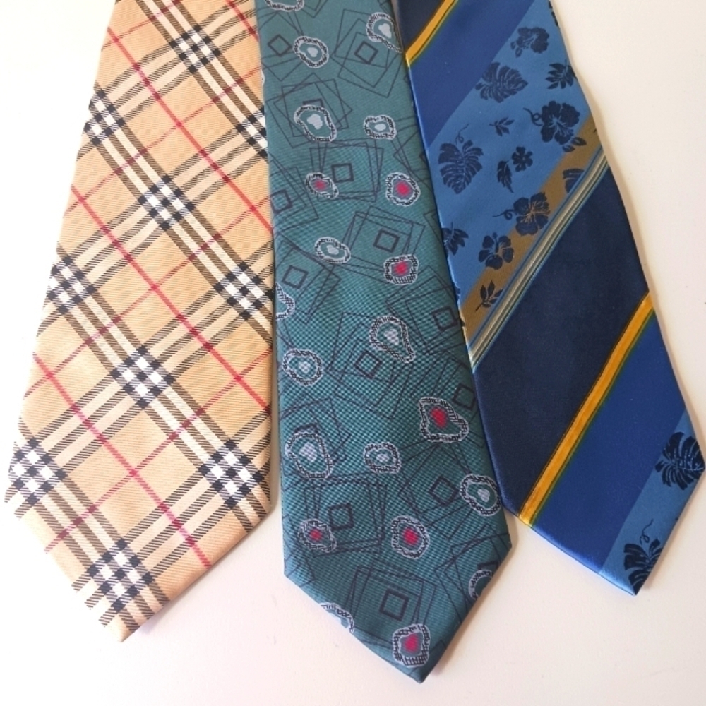vintage Zegna/lanvin/cavalli designers silk ties